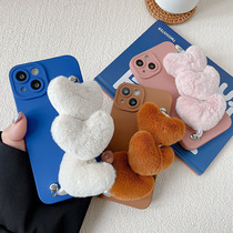 Autumn and winter New plush love wristband for iPhone13 12 11 pro max mobile phone case anti-fall xr x xs creative personality Apple 13 protective cover 8p