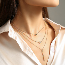 2021 fashion new long temperament multi-layer heart-shaped necklace fashion jewelry simple geometric star pendant necklace