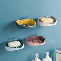 Punch-free toilet rack drain soap tray soap double-layer soap box wall-mounted soap holder bathroom soap box