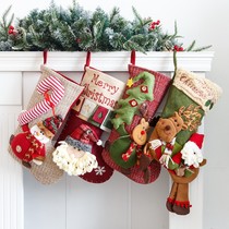 Santa Gift Bags Supersize Gift Handbag Christmas Decorative Props Kindergarten Ping-an Fruit Bag