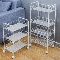 Bedroom mobile shelf floor multi-level storage trolley dormitory bedside bookshelf kitchen snack storage artifact