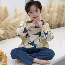 Boy pajamas spring and autumn cotton children long sleeve little boy big boy trousers winter home clothing suit fat child