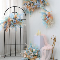 Wedding Site Placement Decoration Flowers Blue Orange Floral Theme Placement Wall-mounted Landing Lead Custom Storefront Flowers