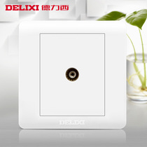 Delixi switch socket Type 86 cable TV socket Closed-circuit TV cable TV socket TV switch panel