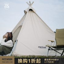 offweek Outdoor Park Series Indian Cotton Tents 1-2 People Camping Pyramid Sky Curtain Tents
