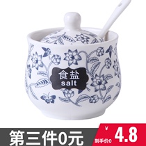 Ceramic seasoning cans seasoning jars seasoning boxes kitchen supplies household sugar jars chili cans oil splashed chili peppers