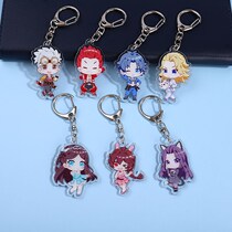 Fighting Roo Continental Key Buckle Cartoon Game Perimeter Don Three Small Dance Acrylic Key Chain Cute Bag Pendant Ring