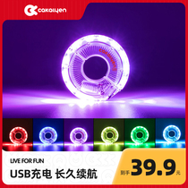 Charging flashing light Childrens balance car pulley flower drum light bicycle light colorful wheel light riding equipment accessories