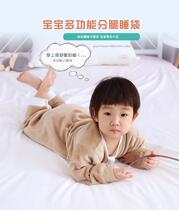 Child Flannel Sleeping Bag Spring Autumn Winter Baby Conjoined Clothes Legs Sleeping Clothes Baby Plus Suede Thick home Climbing Clothes
