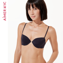  Love NYC underwear womens glossy summer seamless invisible skin thin bra cover set off gathered non-slip shoulder strap beautiful back