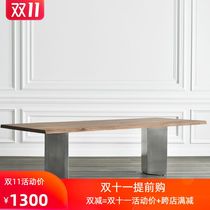 Nordic modern solid wood conference table creative negotiation table desk industrial wind long table simple long table table Workbench