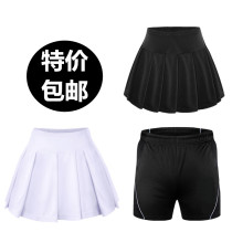 Mens tennis running sports shorts badminton suit shorts sweat-absorbing womens anti-gown pleated skirt pants