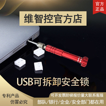 Weizhi control direct sales computer notebook USB detachable data security plug lock cover plug plug delivery tool