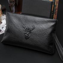 Special Cabinet Handbags Men Genuine Leather Mens Hand Grab Bag New Hand Grab Letter Enveloping Youth Bull Leather Casual Zipper Bag