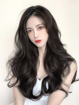 Wigs natural no trace one piece of real hair silk big wave female long straight hair fluffy hair increase wig patch