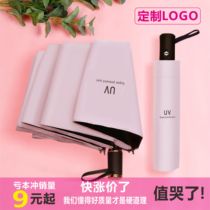 Sunny Umbrella female folding dual-use beach umbrella large number of UV sun protection female advertising umbrella print character Custom Umbrella logo