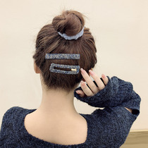 Korean back of the head hairpin net red 2020 new one-word clip headdress bangs clip broken hair hairpin summer