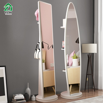 Home Full-body Mirror Girls Bedroom With Dressing Mirror Floor Mirror Minimalist Swivel Audition Mirror Removable Solid Big Mirror