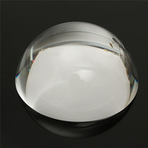 80mm Clear Magnifying Crystal Paperweight Domed Semicircle c