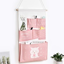 Dormitory fabric hanging bag bag wall door rear cabinet hanging Nordic style flat cotton cloth Linyi City storage