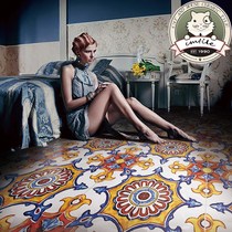 European style retro hand painted tiles antique brick restaurant balcony kitchen bathroom background wall tiles 300