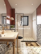 Retro French toilet wall tiles bathroom toilet tiles black and white rose tiles kitchen floor tiles