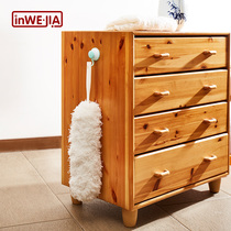 Japanese dust duster Household feather duster gray blanket retractable without hair loss Ceiling bed bottom cleaning artifact