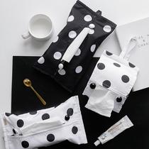 Living room waterproof tissue bag fabric household tissue set roll paper hanging car toilet tissue box Nordic ins