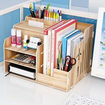 Office table above Easy shelf shelves folder containing box Students Dormitory Gods creative pen holder