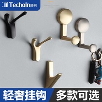 Clothes hook Light luxury single cloakroom clothes shoe cabinet entrance wall hanging black hook personality bathroom wardrobe hook