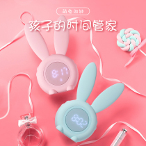 Rabbit subnet red small alarm clock students use cartoon cute children Girl lazy worm get up artifact smart electronic clock