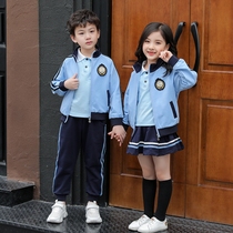 Kindergarten garden clothes spring cotton childrens school uniforms first grade primary school students sports class suit spring and autumn three sets
