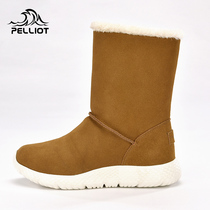 Burhy And Outdoor Casual Shoes Women New Winter Anti-Slip Thickened Boots Warm Cotton Shoes Middle Cylinder Snowy Boots