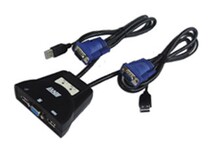 2-mouth USB KVM automatic switcher LS-21US wire machine integrated special price promotion