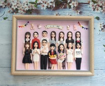 Colleagues give gifts diy clay soft pottery cartoon doll photo frame customized graduation bachelor friend couple