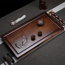 Ebony tea tray whole solid wood log tea table drainage kung fu tea set home simple Tea Sea
