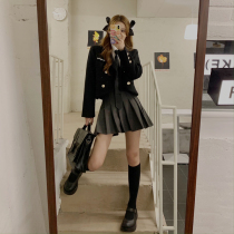 College style skirt suit early autumn 2021 new female net red fried street jk uniform full set of pleated skirt two-piece set