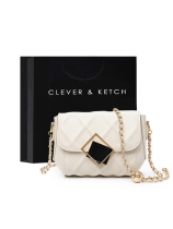 Small ck flagship store official website womens bag 2021 new fashion all-match Lingge gold ball chain shoulder messenger bag
