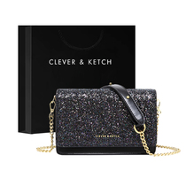 Small ck womens bag flagship store official website Limited 2021 new fashion chain shoulder oblique cross sequins Starry Sky foreign gas