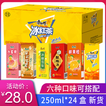 Master Kong drink 250ml * 24 boxes of paper box mixed Iced Black Tea Green Tea Jasmine honey tea honey peach sour plum soup