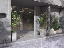 Outdoor Composition Flower Groove Fence Rectangular Outside Pendulum Coffee Tea Restaurant Patio Outdoor Flower Altar Iron Art Partition Flower Box