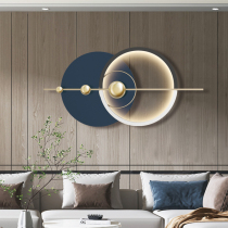 Simple and extravagant living room wall decoration creative with lamp wall decoration bedroom bed sofa background restaurant round pendant