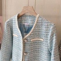 Small fragrant wind coat 2021 new female metal buckle socialite Joker spring and autumn ladies short coat ins size