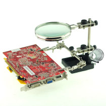 Open up multi-function soldering iron welding table 4 times magnifying glass welding table two-in-one soldering iron frame 220012