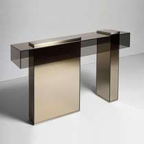 Light luxury stainless steel porch cabinet table modern simple home end View table living room narrow decoration factory direct sales