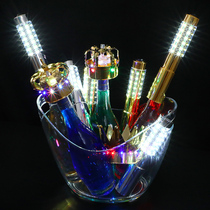 led rechargeable wine wine plug creative wine hat marquee champagne plug Crown Wine crown hat bar flash stick