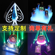 Luminous wine seat bar KTV wine tray wine wine wine champagne display stand XO laser base creative spades