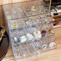 Ear stud earrings jewelry storage box ear clip induction box multi-layer drill box drawer plastic jewelry jewelry box