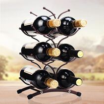 European iron red wine rack fashion wine bottle rack bronze multi-bottle creative thick overlay wine rack