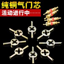 Valve valve core nozzle air meter valve core multi-function key bicycle tire air wrench deflator needle car